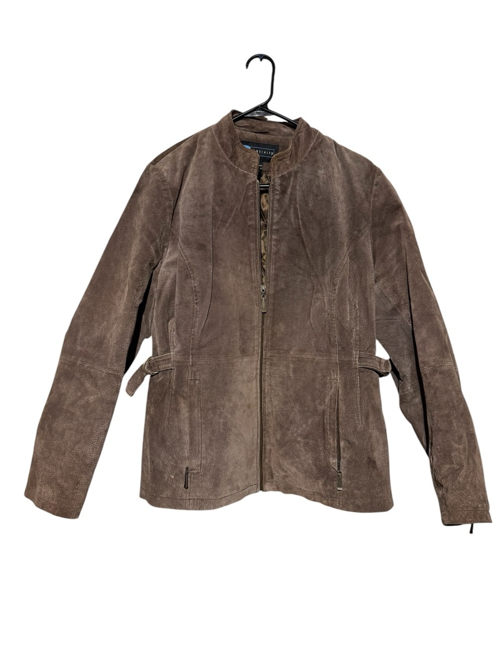Relativity Vintage Leather Suede Jacket Coat Women Size‎ XL Brown Fall Winter
